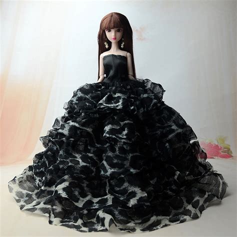 Nk One Pcs Blue Lace Fashion Wedding Dress Princess Gown For Barbie