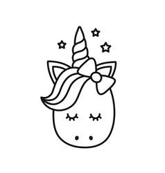 unicorn outline vector images