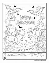 Hidden Halloween Printables Kids Activity Happy Print sketch template