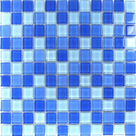 Mosaic Tiles Glass Light Blue 25x25x4mm