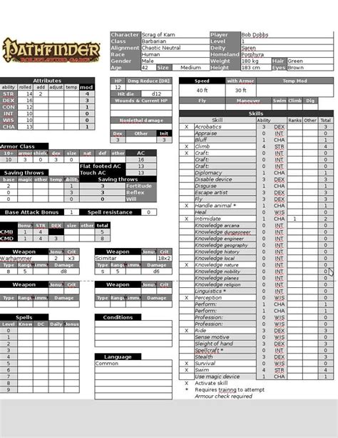 pathfinder character sheet  libreoffice calc mixed signals