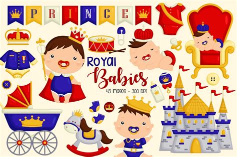 cute royal baby clipart creative market