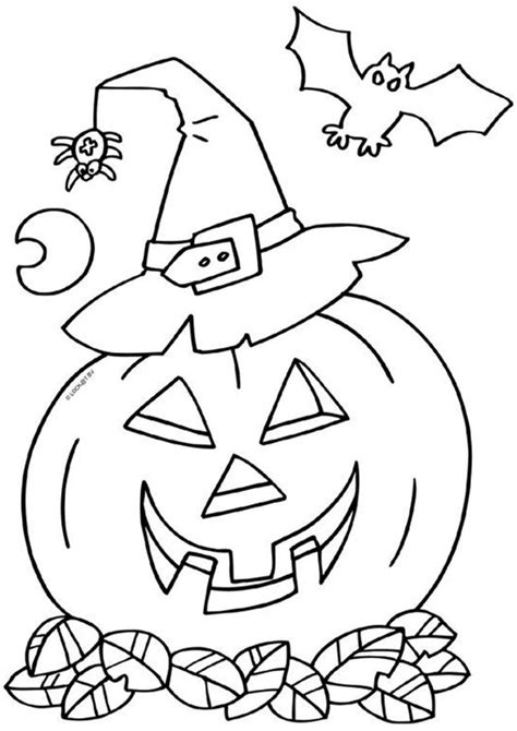 easy  print halloween coloring pages