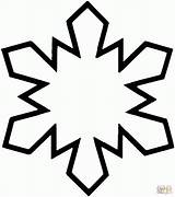 Snowflake Outline Simple Template Web Making Printable Coloring Pages Pattern sketch template