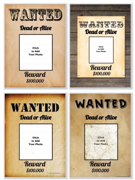 free wanted poster template make a free printable wanted poster