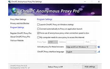 ChrisPC Anonymous Proxy Pro screenshot #0