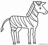 Zebra Coloring Animals Kids Zebras Outline Activity Color Great Who sketch template