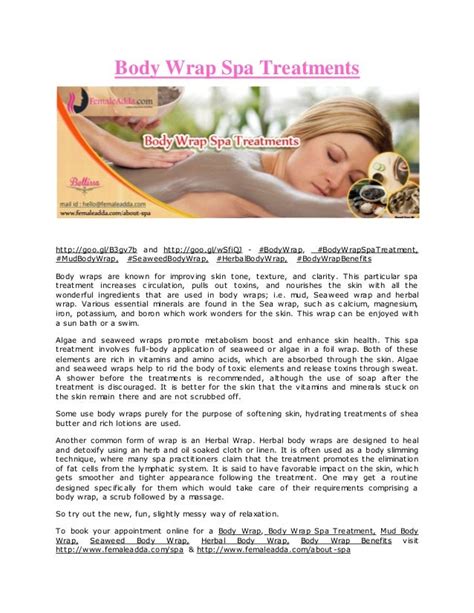 femaleaddacom body wrap spa treatments