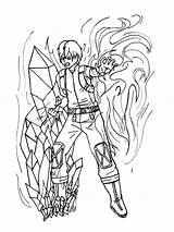 Todoroki Coloring Pages Hero Academia Printable Shoto Kids Popular sketch template