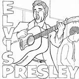 Elvis Coloring Presley sketch template
