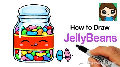 How To Draw Jelly Beans Easy And Cute Youtube