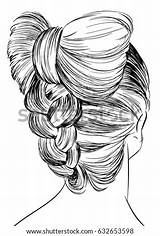 French Braid Coloring Pages Template sketch template