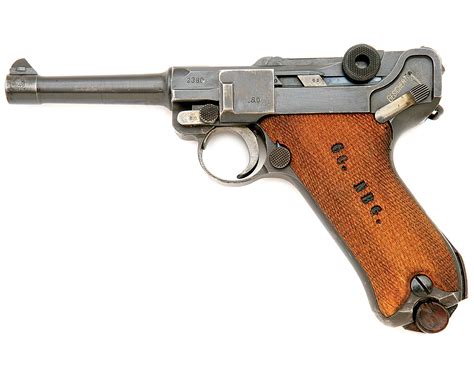sold price german p luger pistol  dwm  unit markings june
