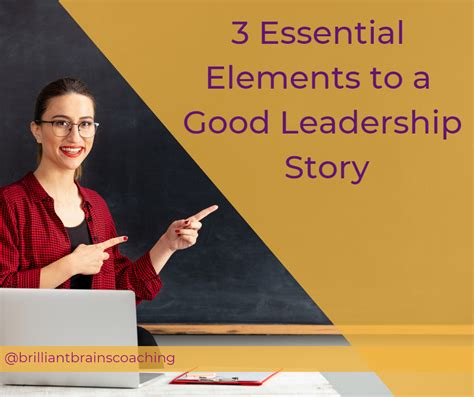 3 elements to a good leadership story brilliant brains coaching