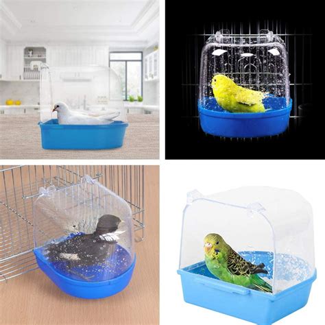 parrot bath box bird cage accessory supplies bathing tub bath  pet birds canary budgies