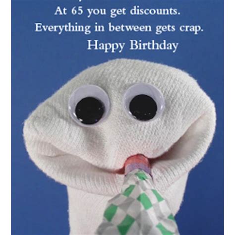 quiplip birthday crap card greeting card from the sock ems collection