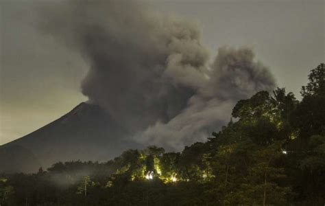 Lava Streams From Crater As Indonesias Mount Merapi Erupts