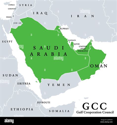 gulf countries map  res stock photography  images alamy