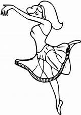 Pages Coloring Dancing Ballet Girl Ballerina sketch template
