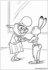 Zootopia Bellwether Hopps Coloringpagesonly sketch template