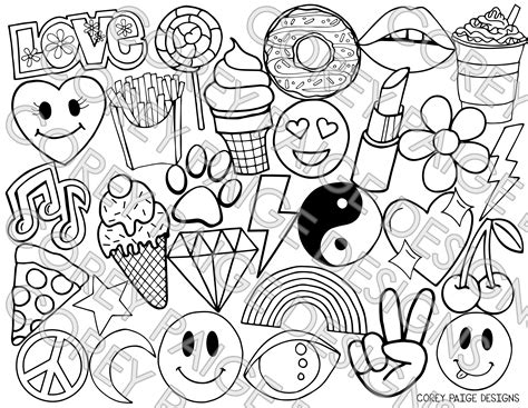 emoji coloring sheet coreypaigedesigns