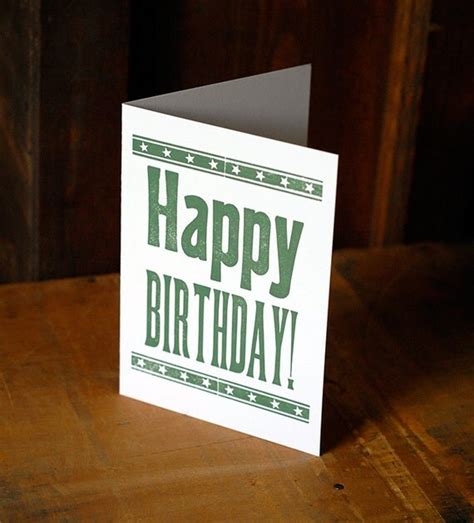 happy birthday card  envelope printed  hand blank