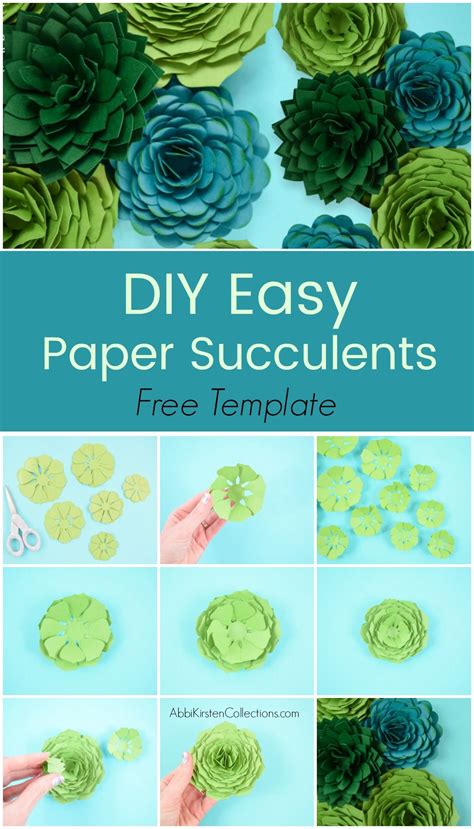 paper succulent template    paper succulent flowers paper