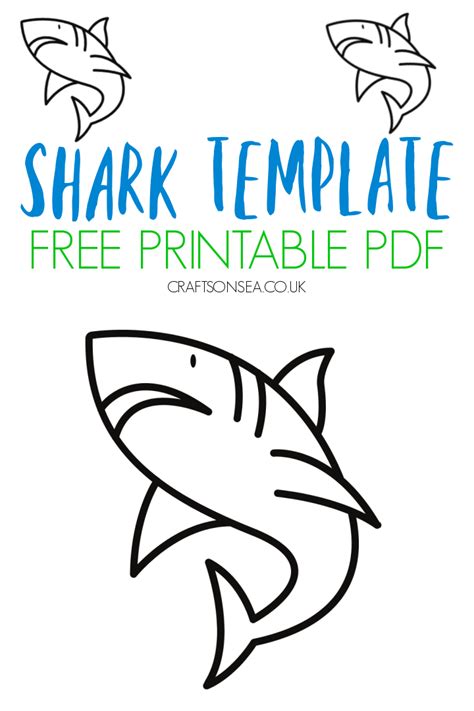 shark template  printable  crafts  sea