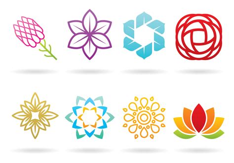 flower logos  vector art  vecteezy