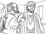 Ananias Saul Paulus Becomes Sauls Silas Supercoloring Biblia Timoteo Colorir sketch template