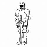 Coloring Knight Armour Steel sketch template