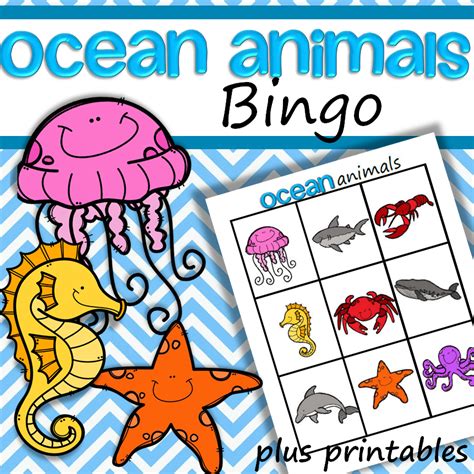 ocean animals bingo game  preschool