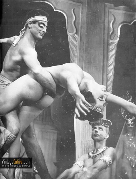 naked woman dancing in handsome man s embrace burlesque