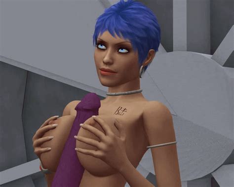 rule 34 3d animated blue hair chimera46 female long nails male paizuri short hair six six