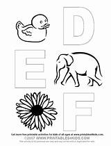 Coloring Alphabet Def Kids Letters Activities Pages Printables Print Only Word sketch template