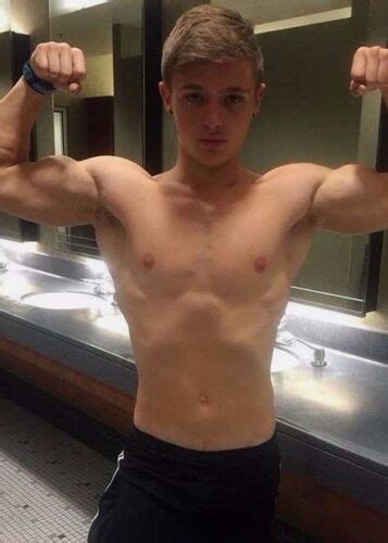 shirtless male beefcake pumped muscular jock arm flex gym hunk photo