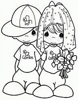 Coloring Pages Precious Moments Wedding Kids Playing Color Couples Printable Book Dibujos Planner Colorear Novios Couple Chindren Print Para Sheets sketch template