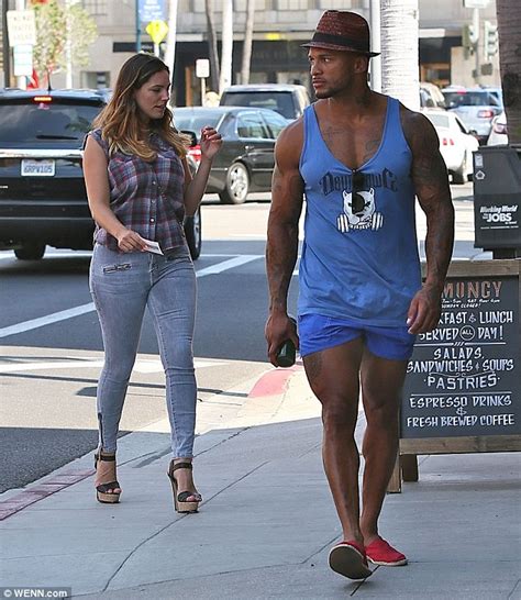 kelly brook is carefree in skinny jeans with david mcintosh on beverly hills stroll daily mail