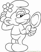 Smurf Smurfs Vanity Coloringpages101 sketch template