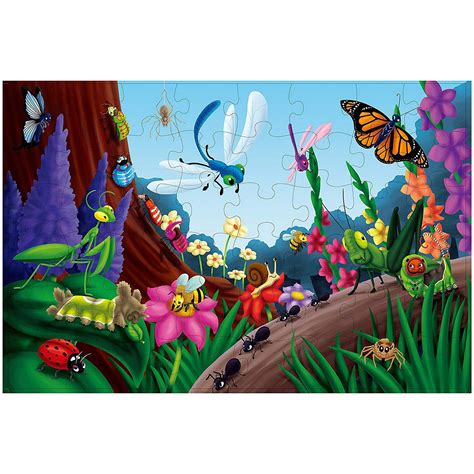 piece jumbo floor puzzles  kids age   garden bugs insects