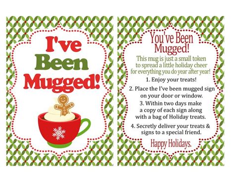 youve  mugged printable instructions sign  etsy youve