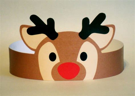 reindeer paper crown printable etsy canada crown crafts christmas