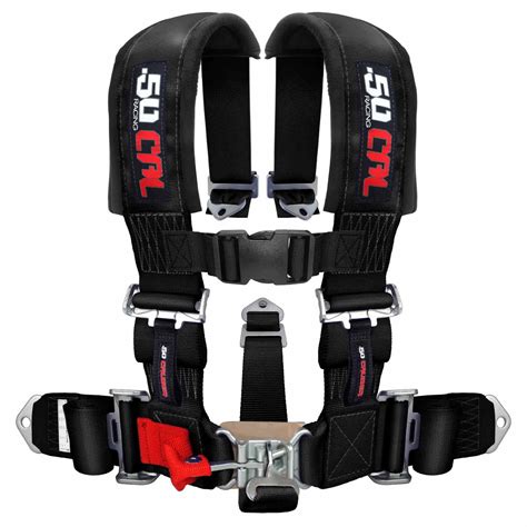 point safety harness   padded seat belt latch lock sternum strap black ebay