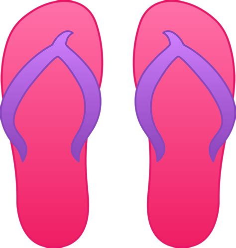 pink flip flops  clip art