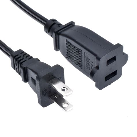 ac power cord 2m two pin us plug cable extension cords us