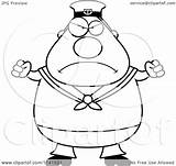 Sailor Clipart Angry Cartoon Waving Friendly Outlined Coloring Vector Thoman Cory Royalty Clipartof sketch template