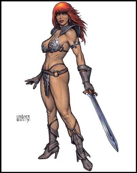 red sonja by joseph michael linsner in neal roth s sword and sorcery conan red sonja etc