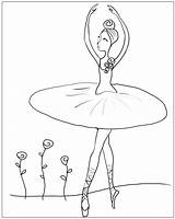 Coloring Ballerina Pages Ballet Beautiful sketch template