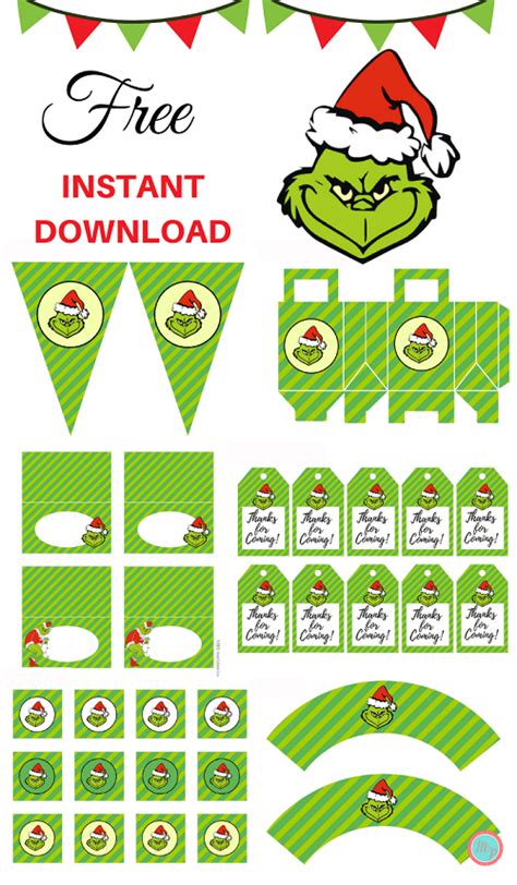 grinch christmas party printable