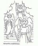 Bible Heaven Coloring Pages Story Jacob Characters Sunday School Color Stairway Children Kids Dream Stories Sheets Ladder Drawing Sheet Character sketch template